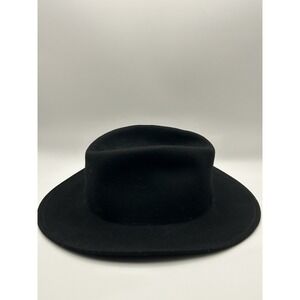 Vintage Harley-Davidson Fedora Hat Size Medium Black 100% Wool USA Made